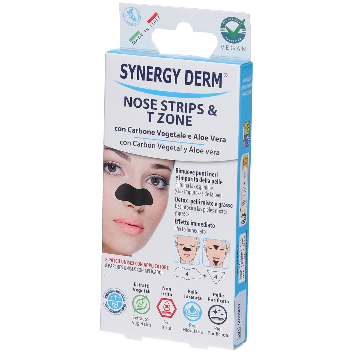 Synergy Derm Nose Strips & T Zone 8 Pezzi