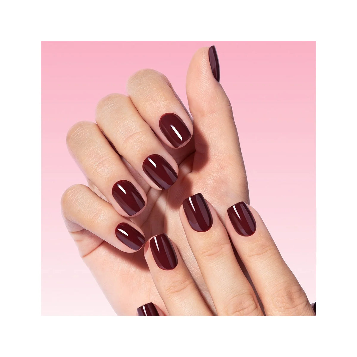 Flex Gel Press Ons Merlot Short Square