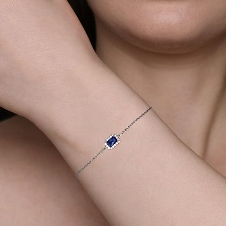 Bracciale Anastasia Argento Blu