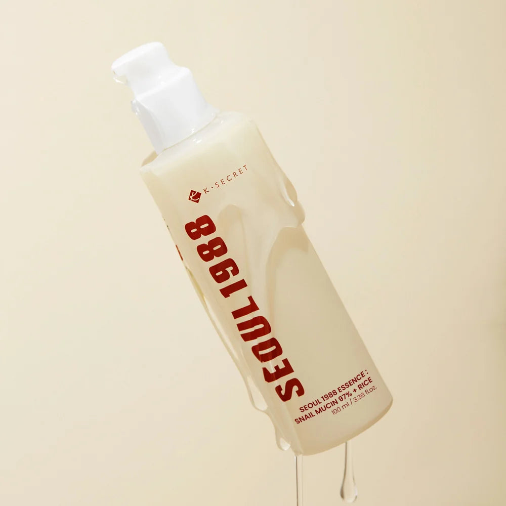 Seoul 1988 Essence Snail Mucin 97% + Rice Essenza Viso