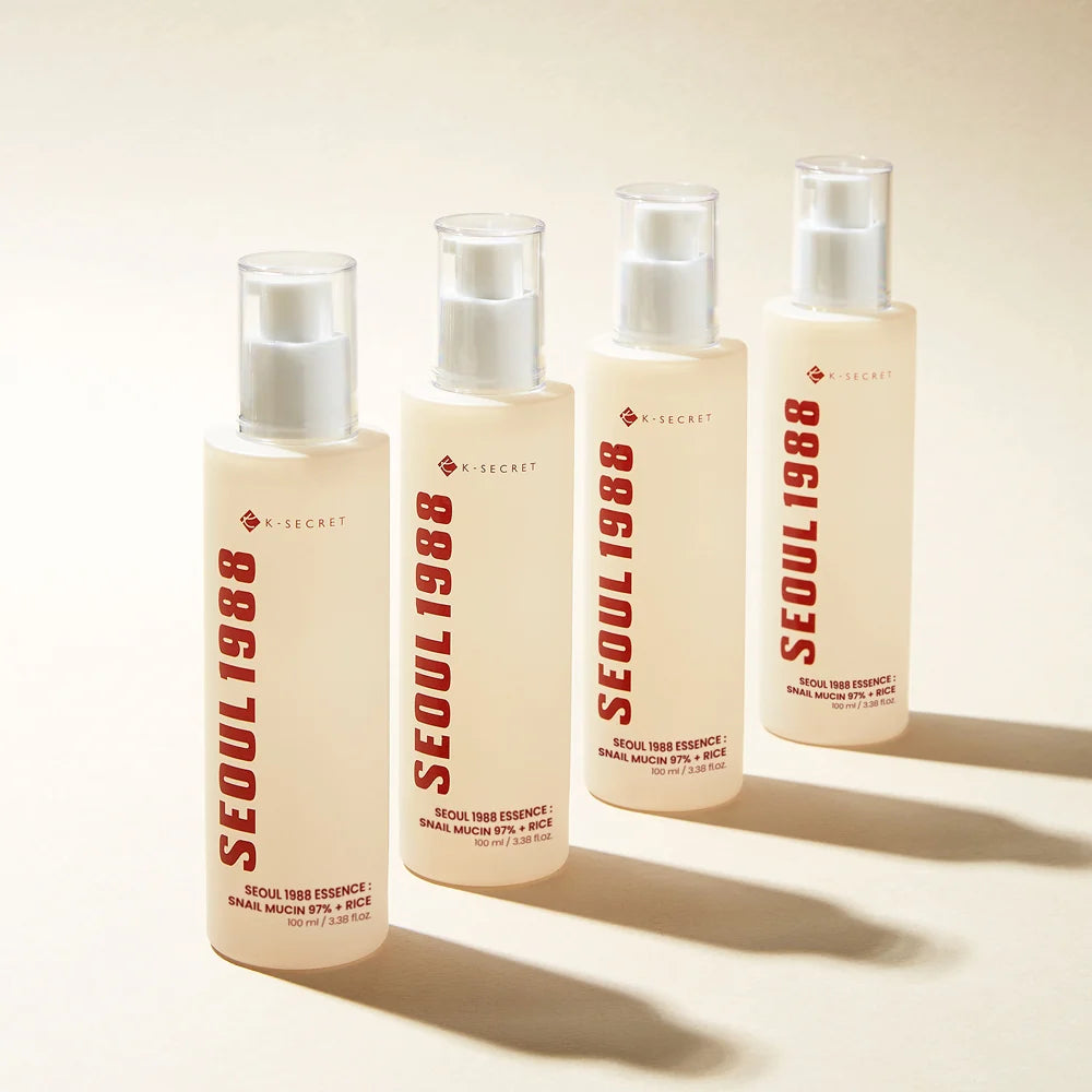 Seoul 1988 Essence Snail Mucin 97% + Rice Essenza Viso