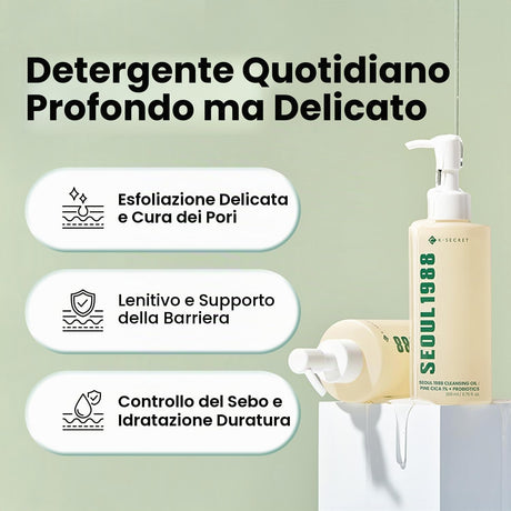 Seoul 1988 Cleansing Oil Pine Cica 1% + Probiotics Olio Detergente Viso
