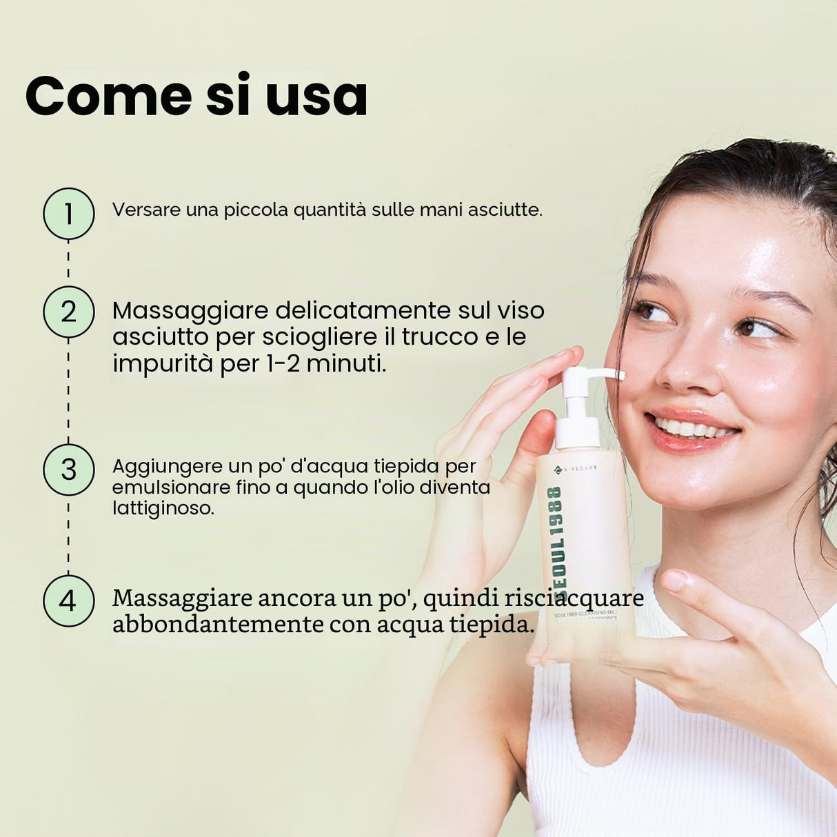 Seoul 1988 Cleansing Oil Pine Cica 1% + Probiotics Olio Detergente Viso