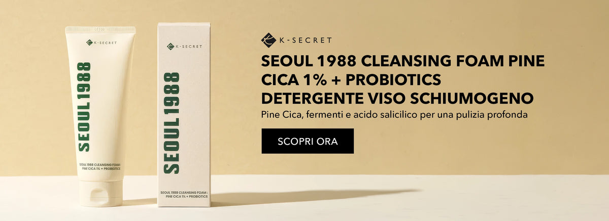 Seoul 1988 Cleansing Foam Pine Cica 1% + Probiotics Detergente Viso Schiumogeno