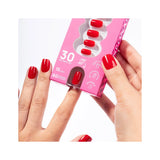 Flex Gel Press Ons Bold Red Short Square