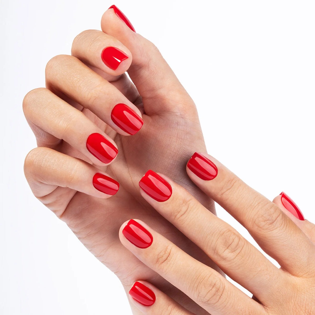Flex Gel Press Ons Bold Red Short Square