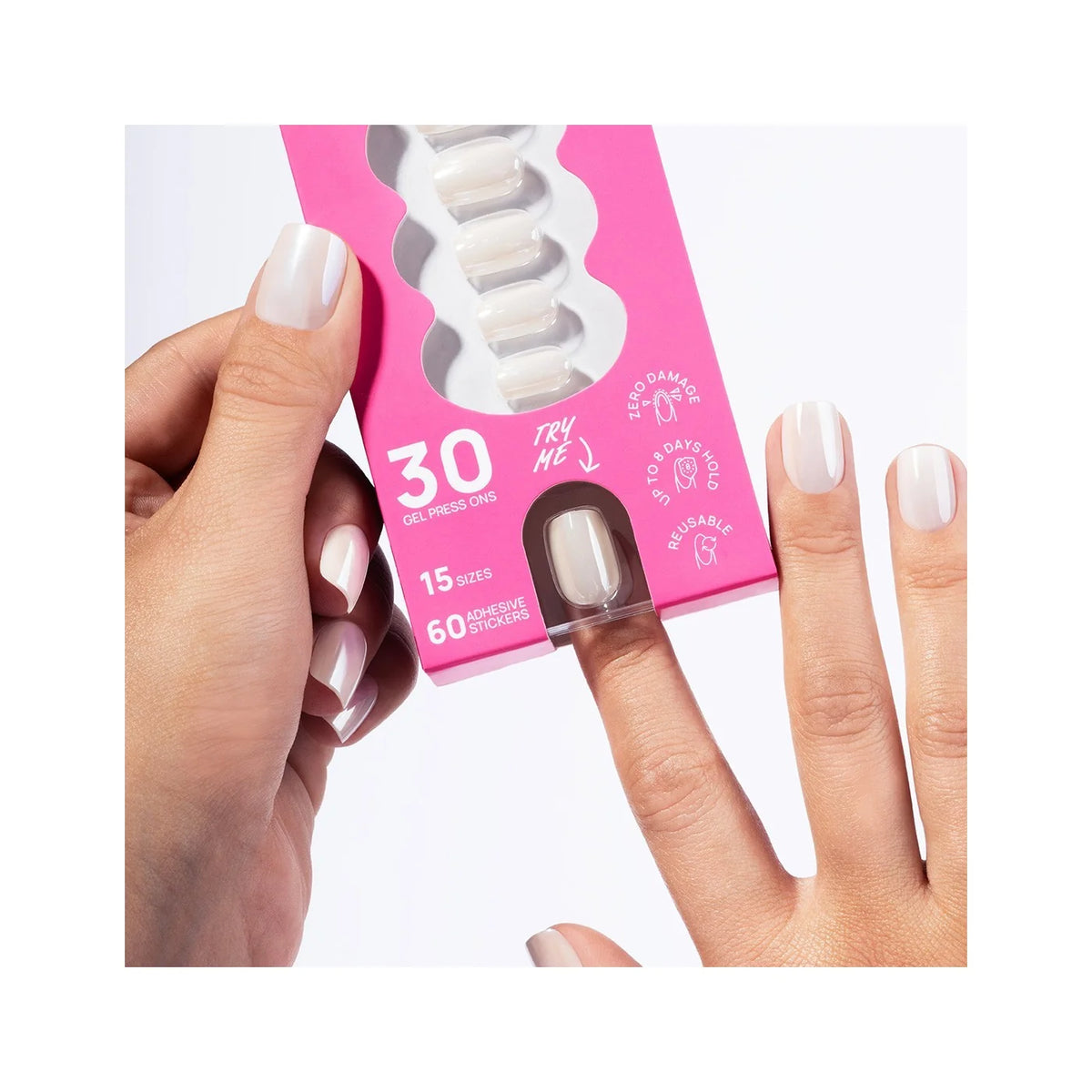 Flex Gel Press Ons Glazed Toffee Short Square