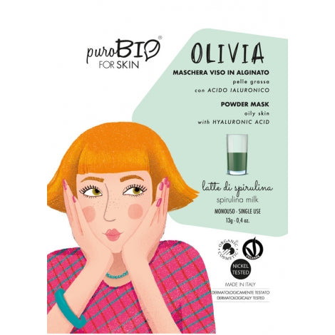 Maschera Viso Peel Off Olivia Latte di Spirulina