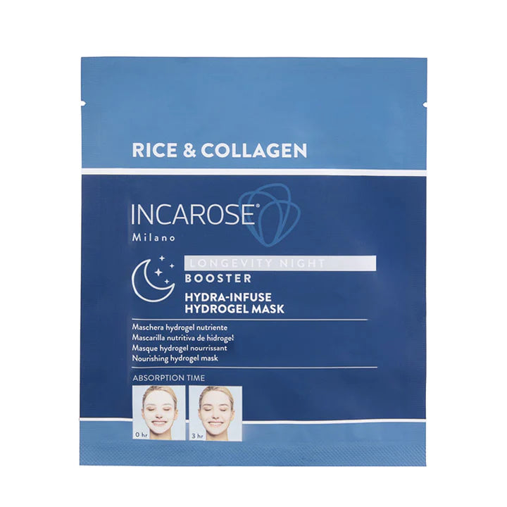 Longevity Night Maschera idrogel nutriente al riso e al collagene